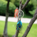 Dream Catcher Peacock Hair National Handmade Feather Wall Hanging Decor Pendant