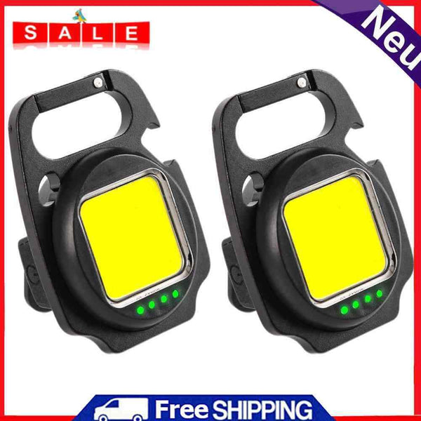 Keychain Flashlights-COB LED 500 Lumens Pocket Brightest Lights (2 Sets)