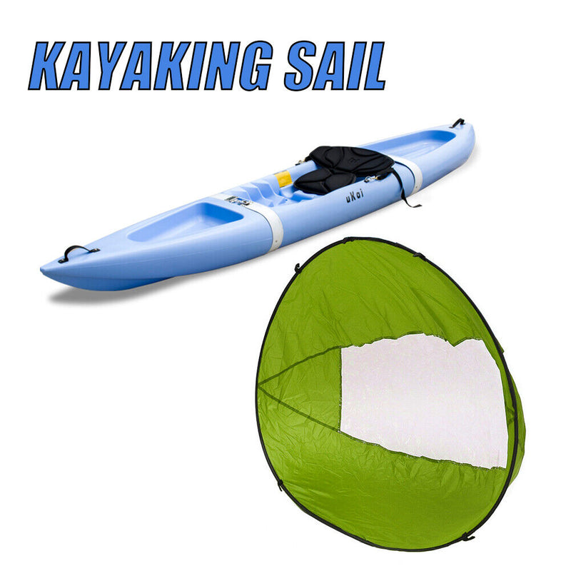 Foldable Kayak Boat Wind Sail Surfing Kayak Downwind Wind Paddle (Green) Newly