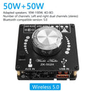 ZK-502H 2x50W HIFI 2.0 Digital Power Amplifier Board AUX Audio Stereo Amp Module