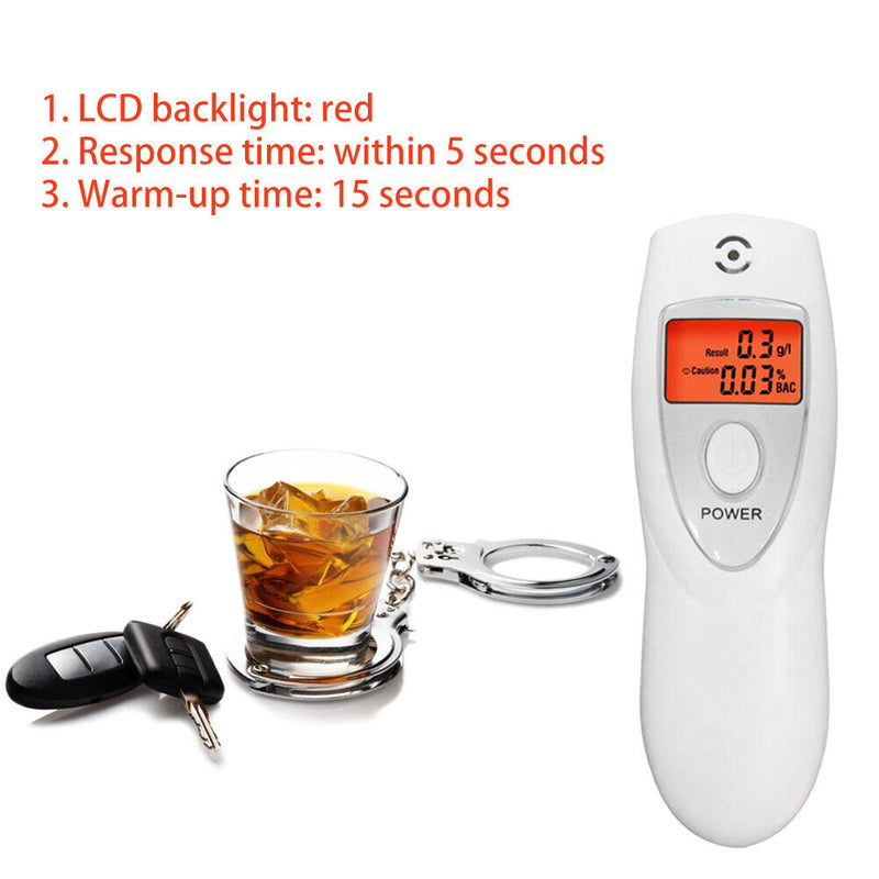 Digital Breath Alcohol Analyser Breathalyzer Tester Inhaler Alcohol Meter