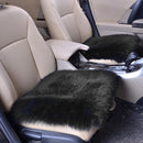 Winter Car Seat Cushion Faux Fur Seat Pad Home Office Chair Mat (Black)