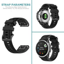20mm Silicone Watch Band for Garmin Fenix 7S Sports Bracelet Strap (Black)
