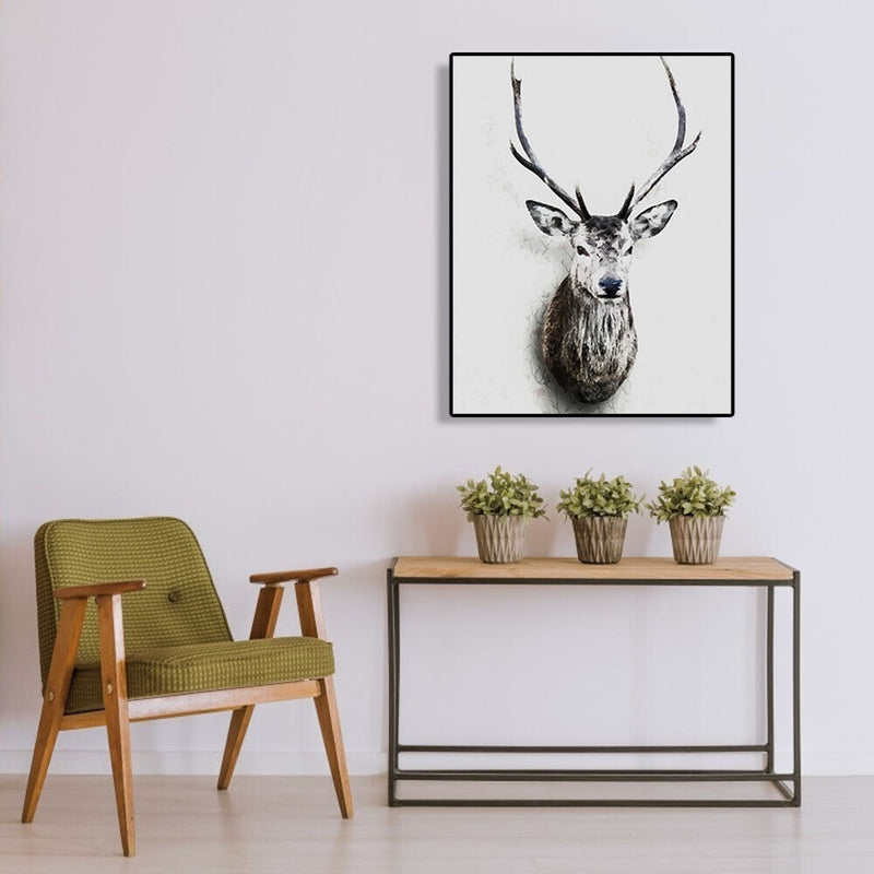 Painting By Numbers DIY Deer Hand Painted Canvas Oil Wall Art Picture Craft Kit