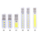 Mini Portable USB Book Light Bright Reading Lamp for PC Laptop (White 8LED)