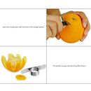 2pcs Portable Orange Peeler Easy Open Stainless Steel Lemon Skin Remover