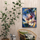 White Flower Oil Paint By Numbers Kits DIY Hand Painted Wall Art (B35)