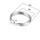50PCS 15mm Clasps Tool Pocket Stainless Steel Loop Hoop Split Key Ring KeyChain