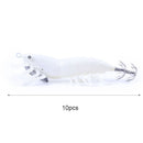 10cm 13g Shrimp Fishing Lure Hook Luminous Squid Artificial Bait (White) Newly