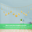 Moon Phase Wall Hanging Garland Metal Boho Accents 13 Piece Moon Decorations