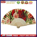 Oil Paint Folding Fan By Numbers DIY Rose Painted Art Craft Handmade Digita