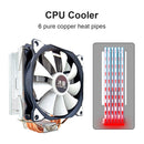 SNOWMAN MT6 12cm CPU Cooler Fan 6 Heat Pipes 4 Pin Heatsink (Single Fan) Newly