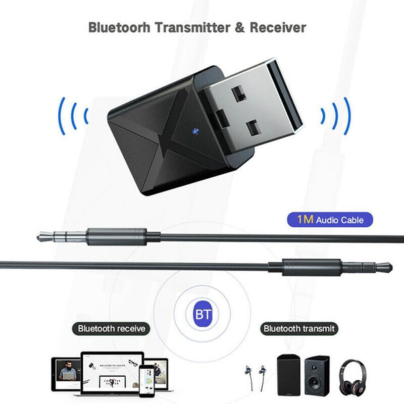 Wireless USB Bluetooth Adapter BT 5.0 Dongle Music Audio Receiver Transmitter fo