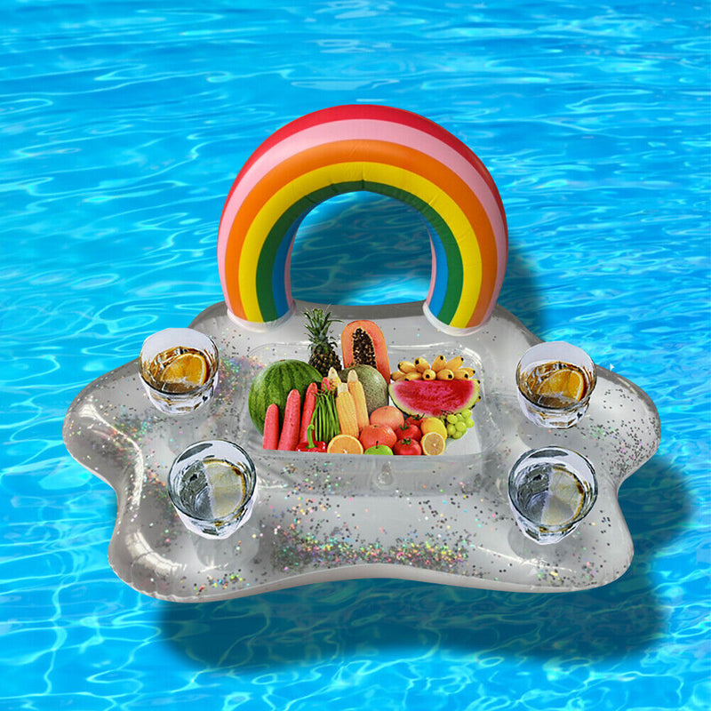 Inflatable Cup Holder Beer Drink Cooler Table Bar Tray Pool Beach Coaster Newly