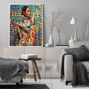 Hand Painted on Canvas DIY Fashion Woman Oil Paint By Numbers Drawing Kit Craft