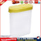 Clear Seasoning Pot Cans Spice Rack 2 Lid Condiment Bottles Box(Yellow) Newly