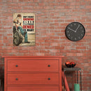 Tin Wall Signs Retro Painting Old Man Motorcycle Metal Poster for Bar