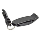 Dual Frequency Emergency Whistle with Hook Portable Rescue Whistle (Black)