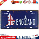 England Metal Plate Tin Sign Decorative Plaque Retro Iron Painting Wall Art