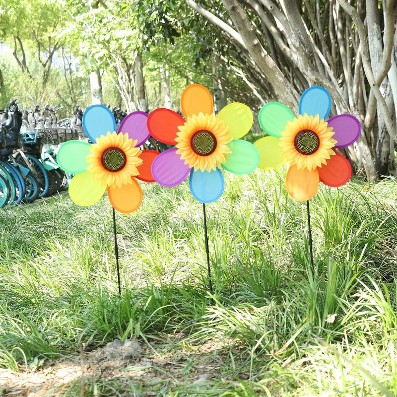Windmill Flower Spinners Outdoor Ground Stake Wind Spinner For Kids|Children