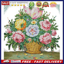 Flower Series 14CT2 Stamped Cross Stitch Kits Crafts DIY Needlework Embroider