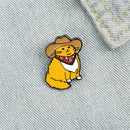Accessories Cartoon Metal Lapel Pins Novelty Animal Enamel Pin Cowboy Cats