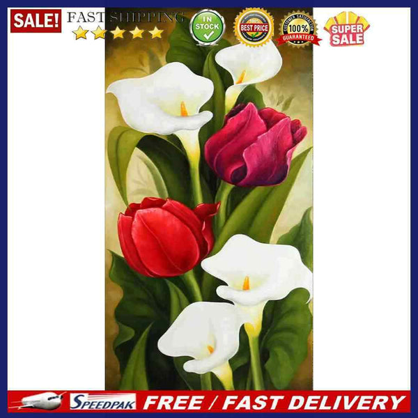 Flower 5D Full Drill Diamond Rhinestone Picture Wall Art DIY Kids Crafts Gi