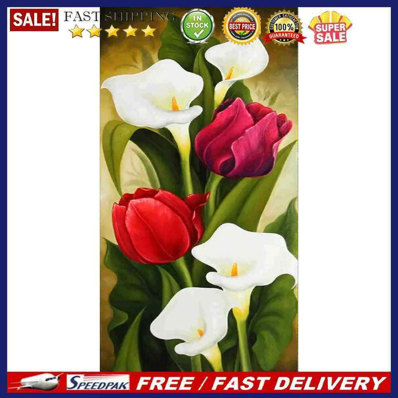 Flower 5D Full Drill Diamond Rhinestone Picture Wall Art DIY Kids Crafts Gi