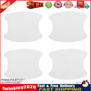 4pcs Carbon Fiber Car Exterior Door Handle Cup Protector Stickers (White) Newly