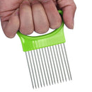 Stainless Steel Cutting Aid Meat Slicers Onion Fork Tomato Cutter Onion Needle