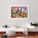 DIY Full Kit Flock of Birds Drawing 5D Round Diamond Drill Painting Ornaments