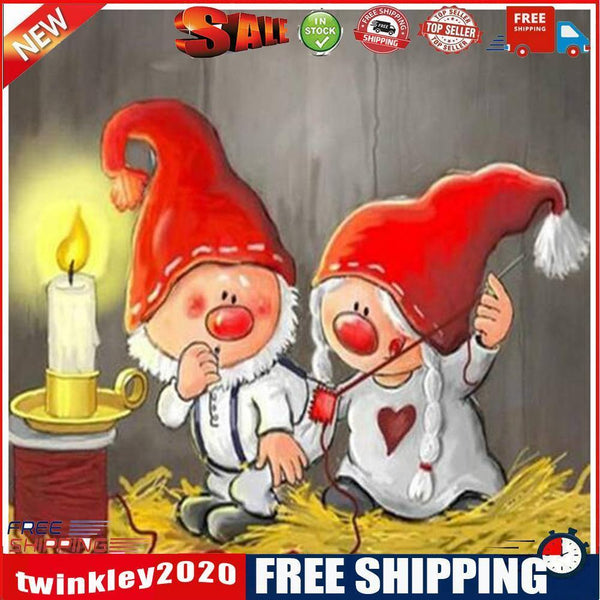 5D DIY Full Drill Christmas Goblin Diamond Painting Rhinestone Wall Picture