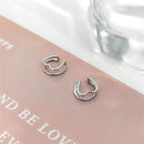 Earrings Geometric Heart Clip Earrings C-shape Ear Clip Aesthetic Jewelry