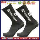 5pcs Round Silicone Suction Non Slip Football Socks Sports Training (Black)