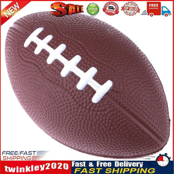 Mini Soft PU Foam Material Brown Anti-stress Rugby Soccer Squeeze Ball Newly
