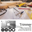 Router Table Insert Plate Woodworking Trimming Machine Flip Board Ring Set