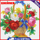 5D DIY Special Shaped Diamond Painting Flower Basketball Cross Stitch Home Decor Kit