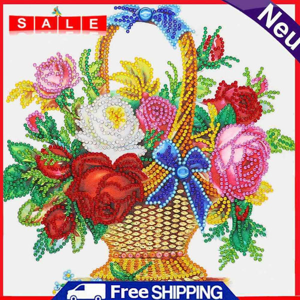 5D DIY Special Shaped Diamond Painting Flower Basketball Cross Stitch Home Decor Kit