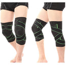1pc Fitness Running Bandage Elastic Sports Knee Support Brace (Green XL) Newly