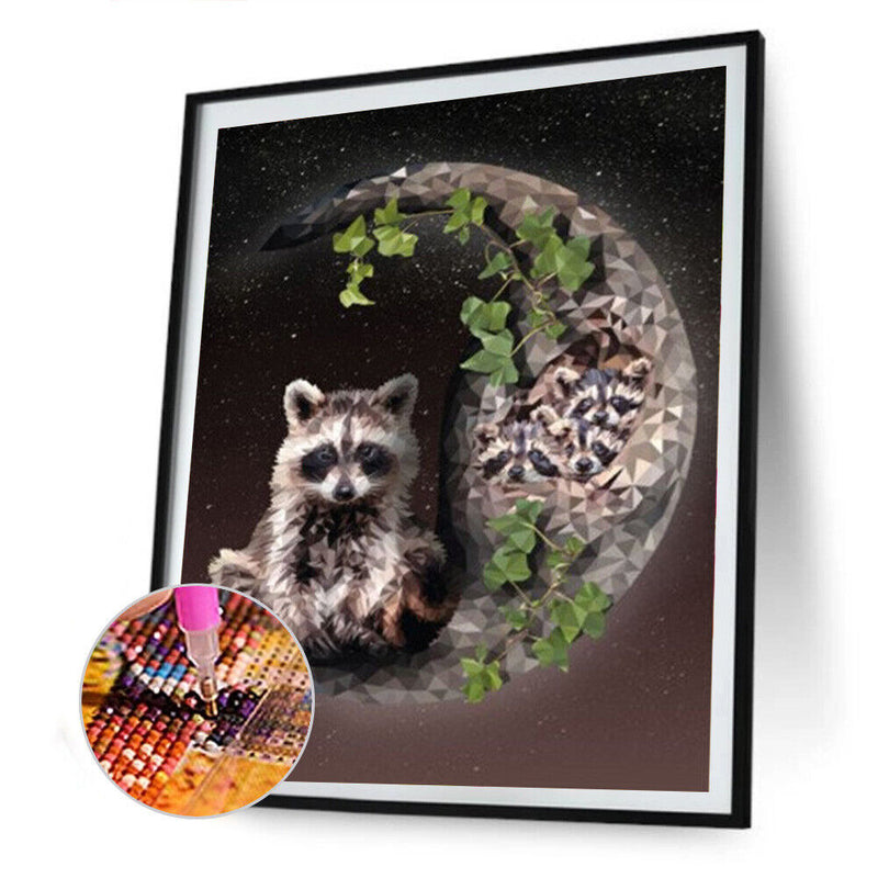 5D Diamond Painting Moon Squirrel Full Round Drill DIY Crafts Mosaic Picture