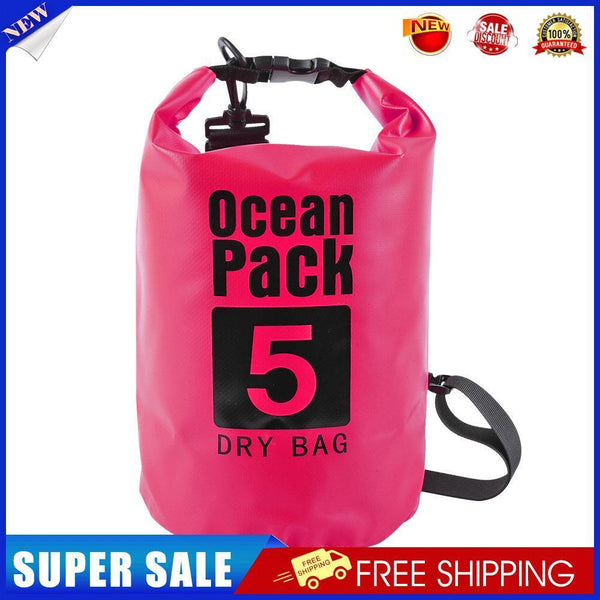 Waterproof Dry Bag Pack Sack Swimming Kayaking River Trekking (5L Pink)