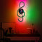 Modern LED Musical Note Wall-Mounted Home Living Room Bedside Light (Black)