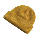 Men Women Winter Cycling Warm Knitted Beanie Brimless Sports Skullcap Round Hat