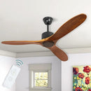 42'' Wood Ceiling Fan with Remote Control Outdoor Ceiling Fan No Light Modern