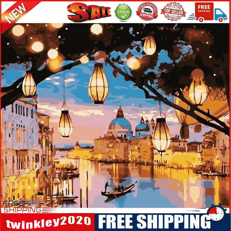 Venice Night View Oil Painting By Numbers Canvas Picture Set Kit No Frame
