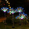 3x150 LED Solar Firework Lights Waterproof Fairy String Decor (White)