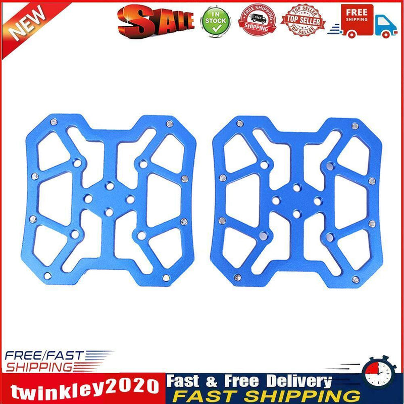 2pcs Bicycle Clipless Pedal Platform Adapters for SPD KEO Pedals (Blue) Newly