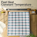 EU Plug Electric Blanket Winter Warm Adjustable Temperature Body Warmer#