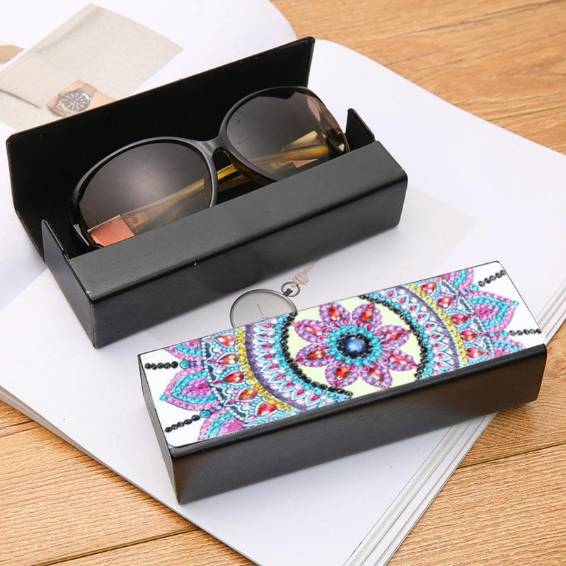 DIY Diamond Painting Leather Eyeglasses Storage Box Case Sunglasses Holder Newly