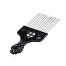 Wide Teeth Metal Comb Stainless Steel Hair Cutting Styling Barbers Trimming